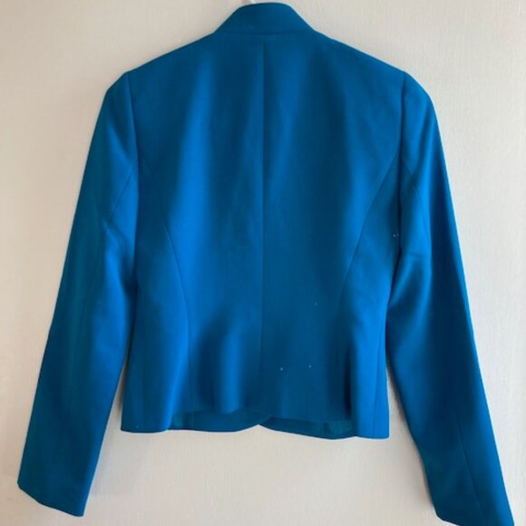 Tahari for Arthur Levine deep turqoise jacket, 0P. - Picture 2 of 7